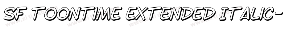 SF Toontime Extended Italic字体转换
